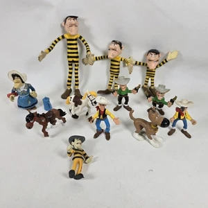 Lucky Luke Vintage Toy PVC Bundle Action Figure Lot Mini Collection Figures (4) - Picture 1 of 10