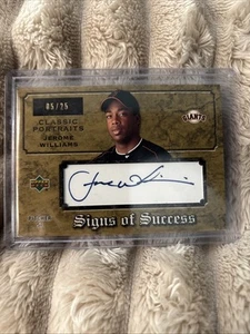 2003 Upper Deck Jerome Williams Auto Gold Classic Portraits 05/25 SFGiants SS-JE - Picture 1 of 2
