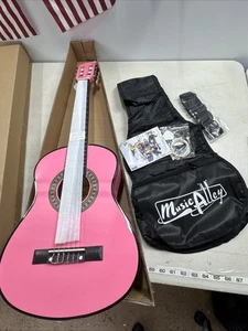 Music Alley MA-51 30" Junior Classical Guitar – Pink –w/ Bag, Strap & Strings-OB - Picture 1 of 7