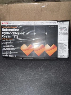 CVS HEALTH Lot Of 6 CVS Butenafine Hydrochloride 1% Antifungal Cream Exp O7/26 athletes