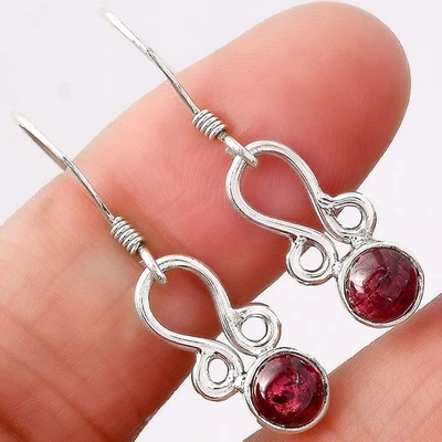 Pendientes de plata de ley 925 con múltiples turmalina natural joyería E-1044 Foto 1 de 4