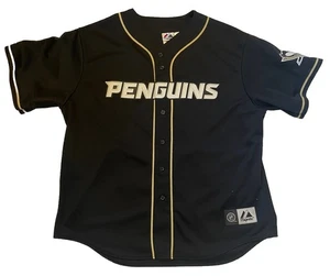 Pittsburgh Penguins Hockey Y2K Baseball Style Jersey Majestic Men’s 2XL 2000s - Picture 1 of 6