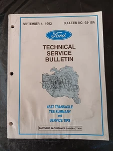 1992 Ford 4EAT Transaxle Service Bulletins Repair Manual - Bild 1 von 7