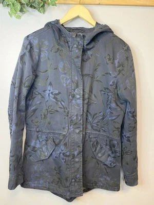Abrigo Only Mujer L Lorca Primavera Lona Con Capucha Forrado Azul Floral Chaqueta Ligero Foto 1 de 4