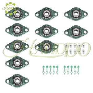 Paquete de 10 cojinetes de brida de bloque de almohada de 5/8 "UCFL202-10 de 2 pernos base sólida - Imagen 1 de 8