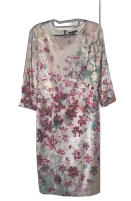 Vestido St John Pinceladas Floral Seda Talla 4 Nuevo con Etiquetas $995 Foto 1 de 4