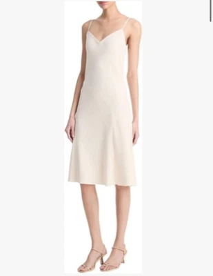 NWT Vince Ballet Slip Dress Flaxen Ivory Size XL Midi MSRP $395 Quiet Luxury - image 1 of 4