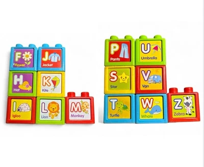 Vtech Sit To Stand Alphabet Blocks Replacement Lot See Of 7 (14 Letters) W P Z T - Image 1 of 3