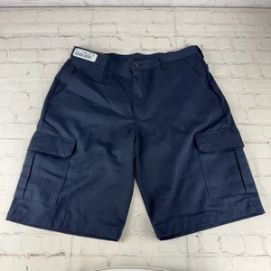 Neu Red Kap marineblau Canvas Arbeitskleidung Uniform Mechaniker Cargoshorts für Herren 34 x 12 - Bild 1 von 9