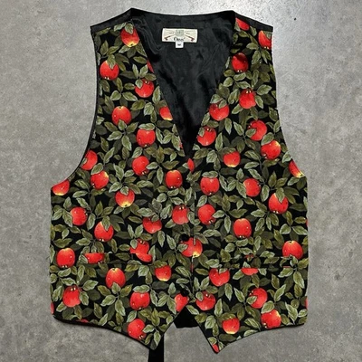 Vestido Blazer Chaleco Estampado Manzana Orvis Años 70 De Colección Para Mujer Talla Mediana 36 AOP EE. UU. Foto 1 de 4