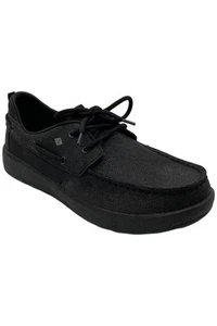 Sperry Kid's Boy Fairwater Plushwave Sneaker Black - Picture 1 of 3