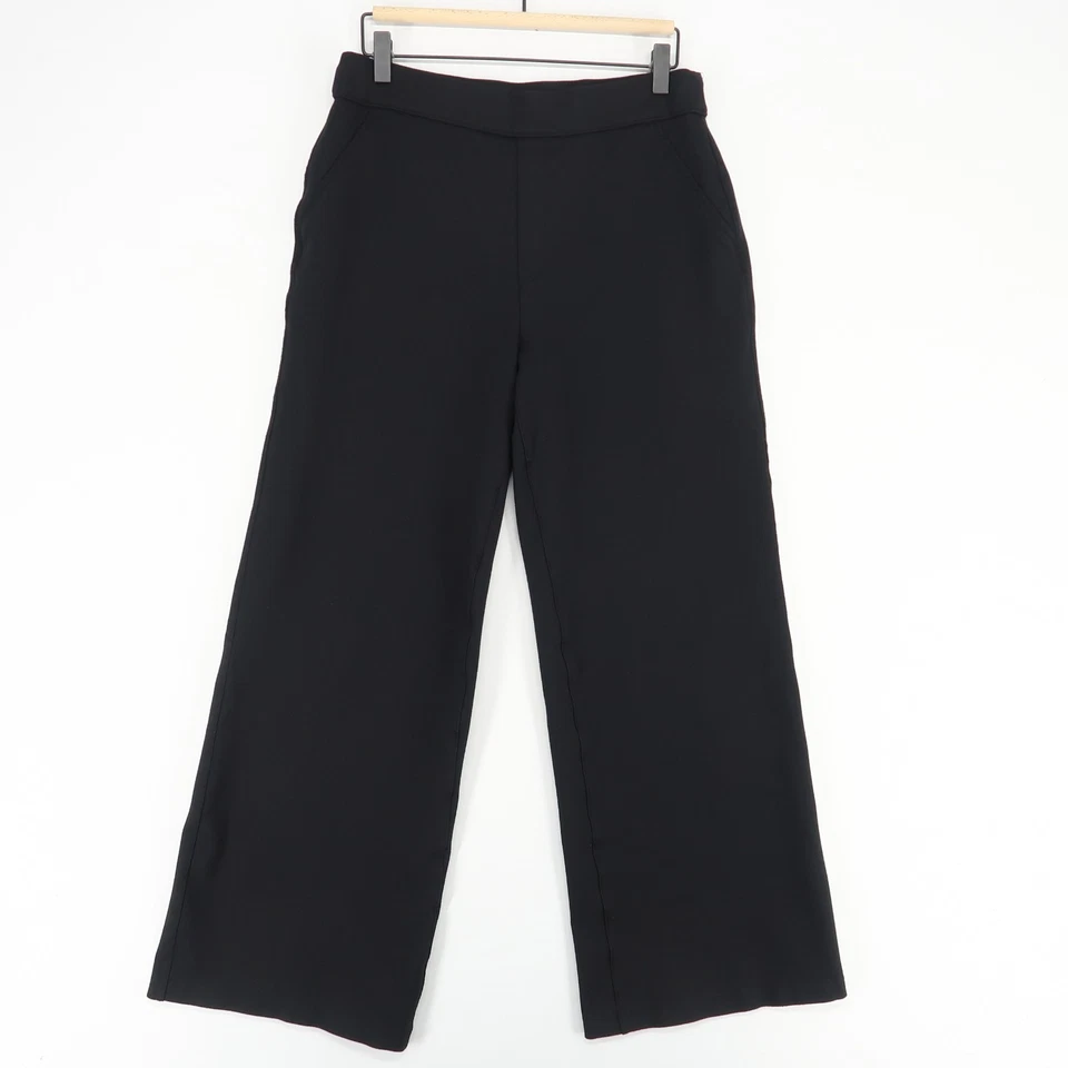 Брюки Spanx Ponte широкие женские L черные без застежек с высокой талией нарядные повседневные - Изображение 1 из 4
