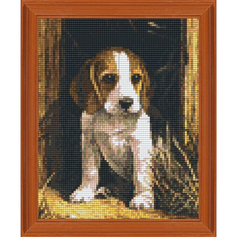 PixelHobby Beagle Puppy Kit & Frame Mosaic Art Kit - Image 1 of 1