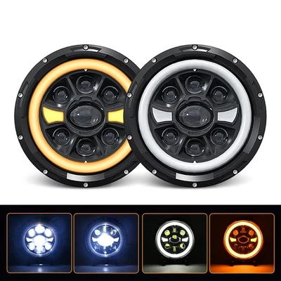 Faro LED de haz alto/bajo DRL para Land Rover Defender 90 1994-1995 1997 2x 7 pulgadas Foto 1 de 4