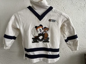 Walt Disney Mickey Mouse Vtg Toddler Pullover Rare Baseball 4T Turtleneck - Picture 1 of 8
