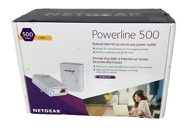 Netgear Powerline 500 XAVB5201 Extend Internet Access Outlet 500 Mbps NEW Sealed - Image 1 of 4