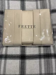 FRETTE MONZA QUEEN 4 PIECE SHEET SET SATEEN SAND BEIGE NEW WITH TAGS $700 - Picture 1 of 2