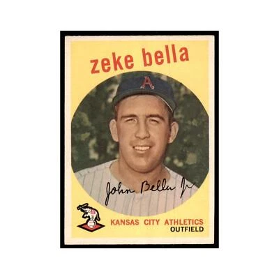 1959 Topps Zeke Bella Kansas City Athletics #254 - Image 1 of 3
