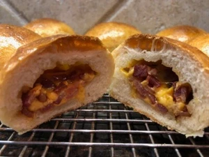6 Bacon & Cheese w/Cheddar cheese and Bacon Fresh-Baked and Homemade - Picture 1 of 4