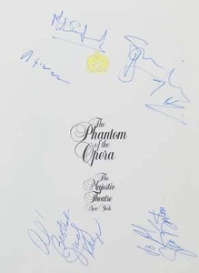 LLOYD WEBBER & Orig Cast! Phantom of the Opera Premier Program - Signed - Picture 1 of 3