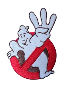 DISFRAZ DE HALLOWEEN SIN FANTASMAS LOGOTIPO DE PELÍCULA DE LOS CAZAFANTASMAS 3 COSPLAY PLANCHA EN PARCHE - Imagen 1 de 2