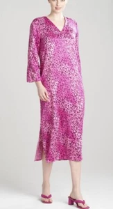 ¡NUEVO! Caftán ""leopardo brumoso"" rosa n natori/reducido!/$84/pequeño/envío ahora - Imagen 1 de 10