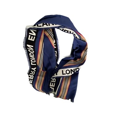 Burberry England Striped Blue Heritage  Scarf, 185cm X 100cm, XL size - Image 1 of 4