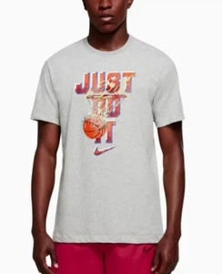 Nike Graphic T-Shirt Mens XXL Soft Stretch Regular Fit Heather Grey - Picture 1 of 7