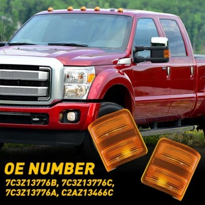 Luces LED de espejo lateral con lente ámbar Super Duty para Ford F250 F350 F450 F550 08-16 Foto 1 de 4