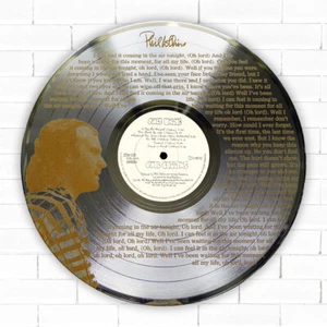 Phil Collins - In the Air Tonight laser etched silver LP record wallart M4 - Picture 1 of 3