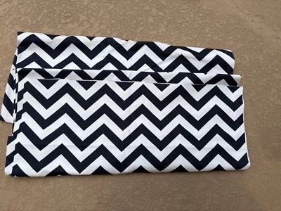 Navy and White Chevron Canvas Fabric  4 yards x 45" New - Image 1 of 2