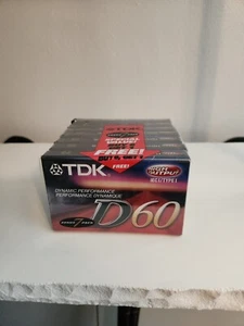 7-Pack TDK High Output D60 Blank Cassette Tapes IEC Type I Dynamic Performance - Picture 1 of 2