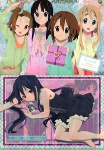 2 piezas carpeta de archivos transparente promoción K-ON anime Hirasawa Yui Mio Ritsu Tsumugi Azusa - Imagen 1 de 5