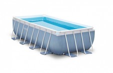 PISCINE INTEX - PISCINA FRAME PRISMA 488x244x107 COMPLETA DI POMPA SCALETTA TELI