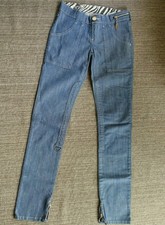 Vintage Faith Connexion women's skinny jeans denim pants zipper detail