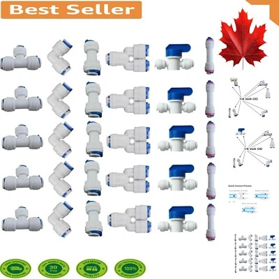 Acessórios de conexão rápida OD de 1/4 polegadas fácil instalação - 30 peças de latão sem vazamento - Imagem 1 de 4
