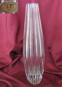 1950s VINTAGE CRYSTAL GLASS HANDMADE LARGE VASE CZECHOSLOVAKIA - Picture 1 of 8