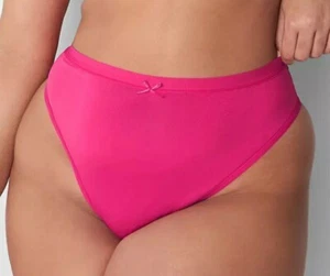 Lane Bryant Hot Pink French Cut No-Show Microfiber Thong Plus Size 22/24, 3X - Picture 1 of 6