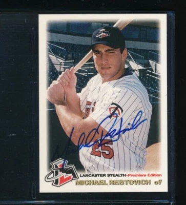 1999 Grandstand #25 Michael Restovich Lancaster Stealth Signed Autograph (DO41) - Image 1 of 2