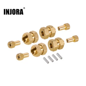INJORA Brass Wheel Hex +5mm Extenders for 1/24 RC Crawler Car Axial SCX24 AX24 - Picture 1 of 6