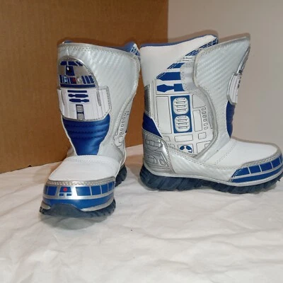 Star Wars R2d2 Light-up Kids Cold Weather Boots - White SIZE 8 - Image 1 of 4