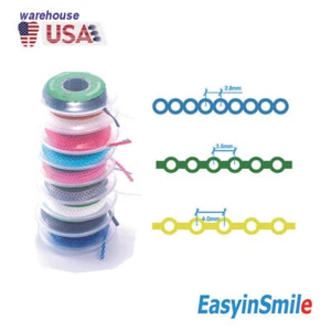 Cadenas eléctricas dentales Ortho súper elásticas cortas largas cerradas 15 pies Easyinsmile 1 pieza - Imagen 1 de 11