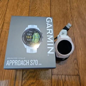 GARMIN Approach S70 42mm Golf GPS Smartwatch Black CT1 Sensor Bundle Bluetooth - Picture 1 of 10
