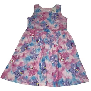 Care Bears Mädchen rosa und lila Tye Dye ärmelloses Sommerkleid Large (10/12) neu! - Bild 1 von 6