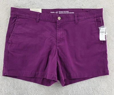 Pantalones cortos Gap Girlfriend para mujer talla 16 púrpura 5” entrepierna NUEVO Foto 1 de 4