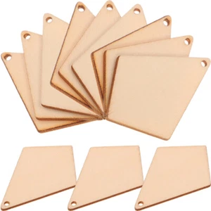 50 Pcs Plain Wood Earrings for Jewelry Making Natural Wooden Blanks with Hole - Picture 1 of 12