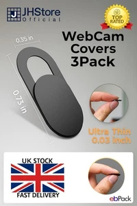 Webcam Abdeckung 3er Pack dünner Kamera Schieberegler für iPhone Laptop Handy Tablet - Bild 1 von 6