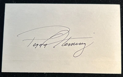 Peggy Fleming Autograph Signed 3x5 Index Card Olympic Gold & 3x World Champ JSA - Image 1 of 2