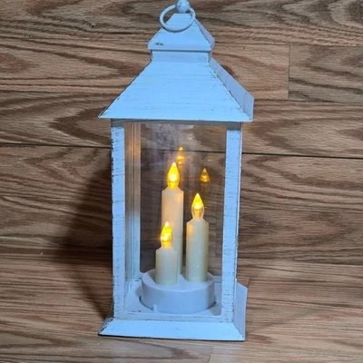 Rustic Lantern LED Flameless Candles Indoor Outdoor [T53] - Image 1 of 4