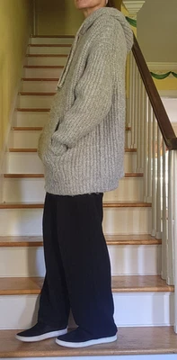 Zara Grande Grueso Canguro Bolsillo Capucha Jersey Sudadera, XS, Gris Foto 1 de 4